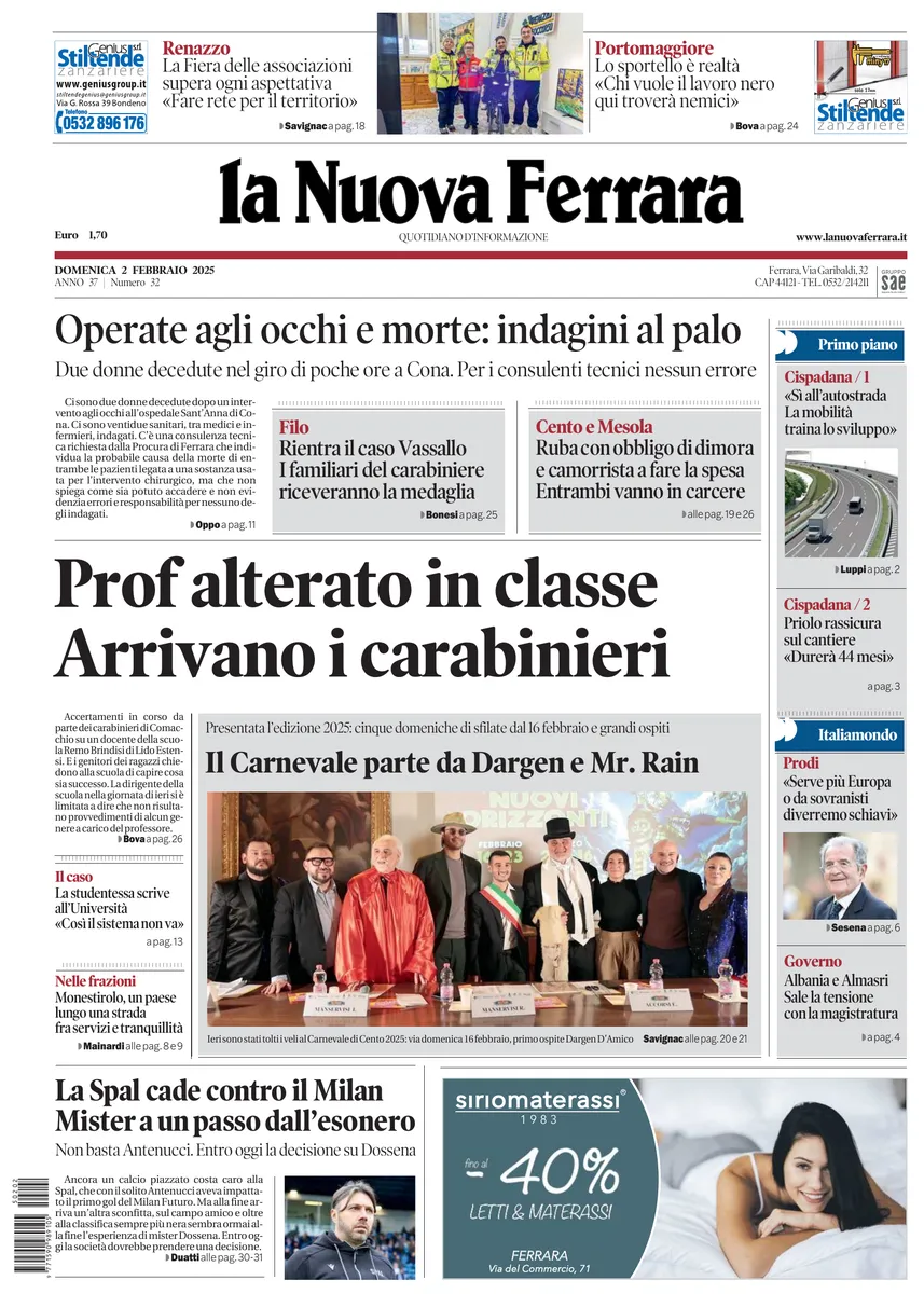 Prima-pagina-nuova ferrara-oggi-edizione-del-2025-02-02